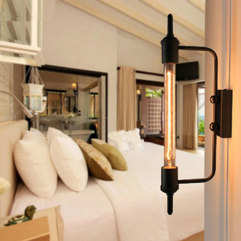 أنابيب البخار خمر ريترو الأسود المعادن جدار أضواء مصباح للحمام الغرور/الشرفة ضوء/ليلة الخفيفة/إضاءة تركيبات الشمعدان شريط