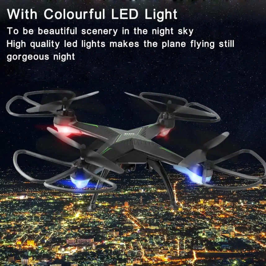 JD 10HW Led Night Fly 2 4G 4CH 6 осевая 2MP камера WIFI FPV Дрон RC Квадрокоптер Z922|rc quadcopter wifi|drone wifi