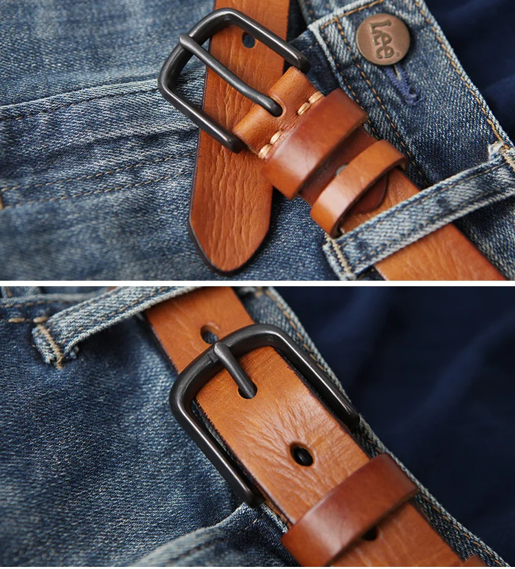 LANSPACE кожаный мужской ремень модные ремни для отдыха мужской кожаный ремень для джинсов 2,2