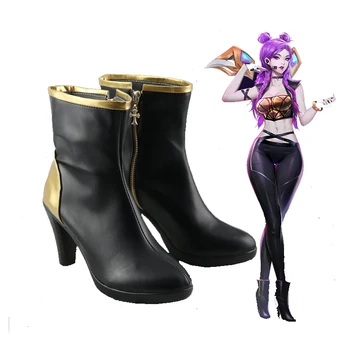 

Cosplaydiy Game LOL League of Legends K/DA Kai'Sa Kaisa Daughter of the Void Cosplay Boots Black High Heels Shoes Custom Made