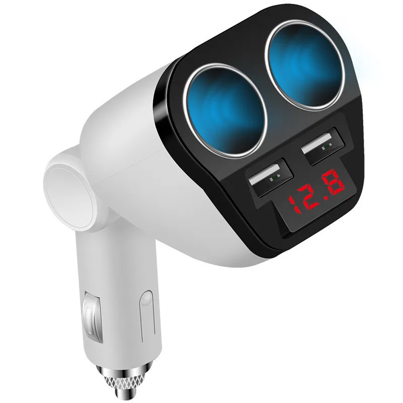 المزدوج USB سيارة مهايئ شاحن ولاعة السجائر 12-24 V الجهد عرض الهاتف شاحن ل huawei p20 p10 xiaomi Redmi الهاتف الذكي
