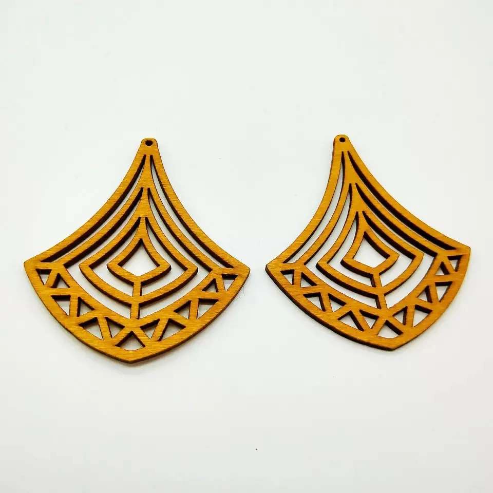 20pcs laser cut unfinished wooden earring pendant for crafts