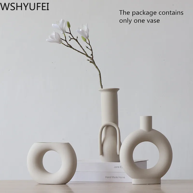 Nordic ceramic vases Mall clothing store personality ornaments Hydroponics plants Creative fashion home decorations WSHYUFEI