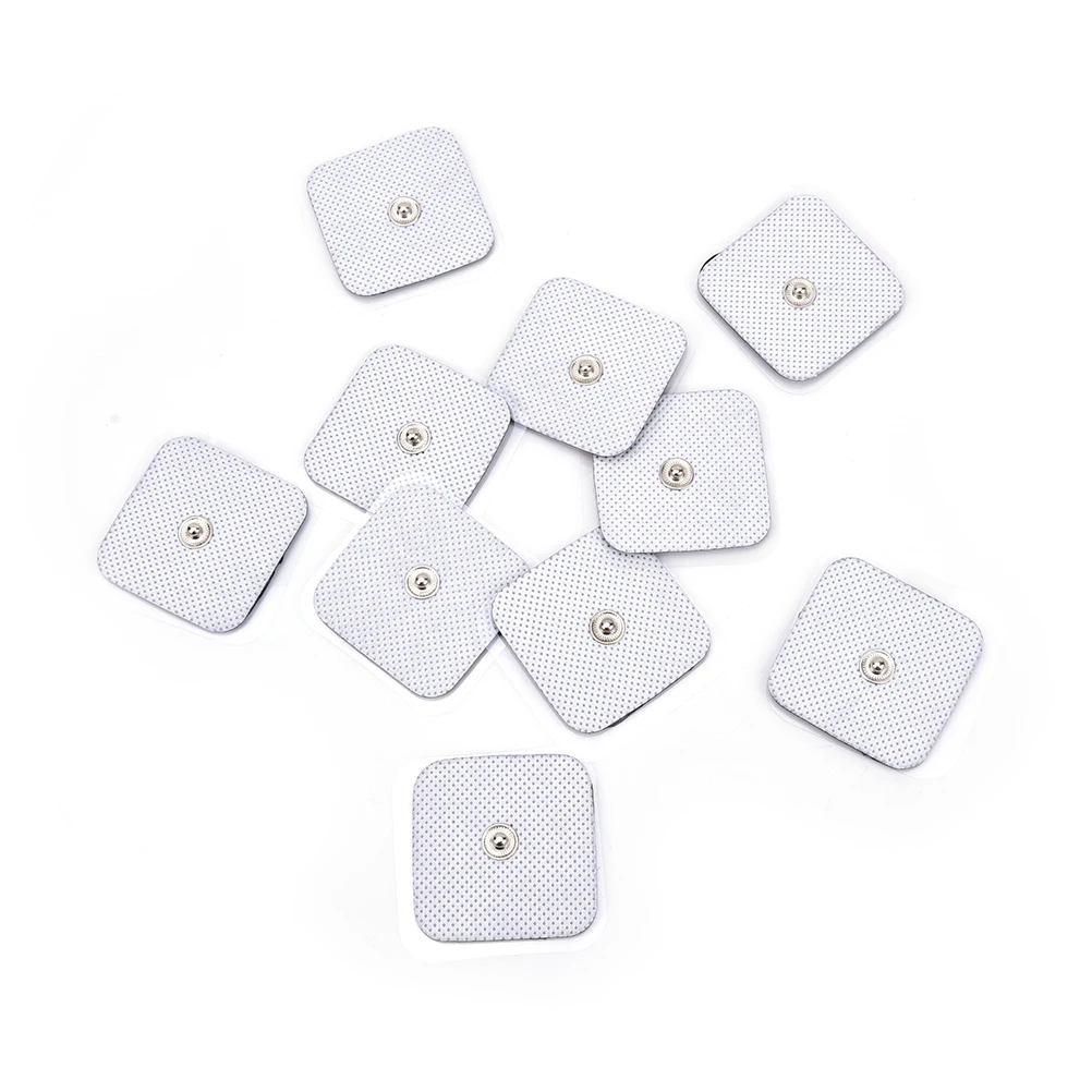 Self Adhesive replacement Electrode pad 10pcs square 4*4cm TENS non-woven for muscle stimulator Tens machine pads Braces Support