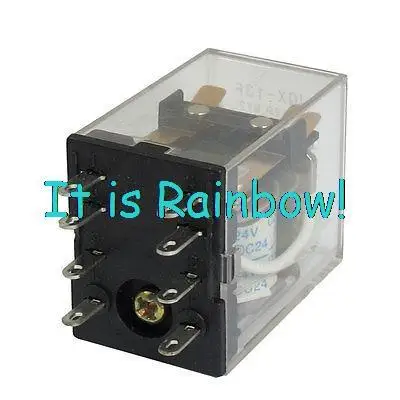 

Free Shipping JQX-13F MY2 DC 24V Coil Green LED General Purpose Power Relay DPDT 8-Pin