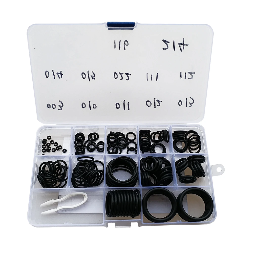 170Pcs Scuba Diving Rubber O Ring Kit 12 Sizes Assortment 70 Duro with Storage Case Organizer Repair Replacement Accessories