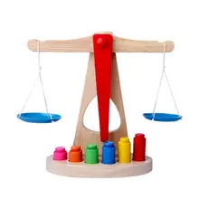 Montessori Toys Educational Wooden Toys for Children Early Learning Kids Balance Scale Toy With 6 Weights Teaching Aids Montessori Toys Educational Wooden Toys for Children Early Learning Kids Balance Scale Toy With 6 Weights Teaching Aids