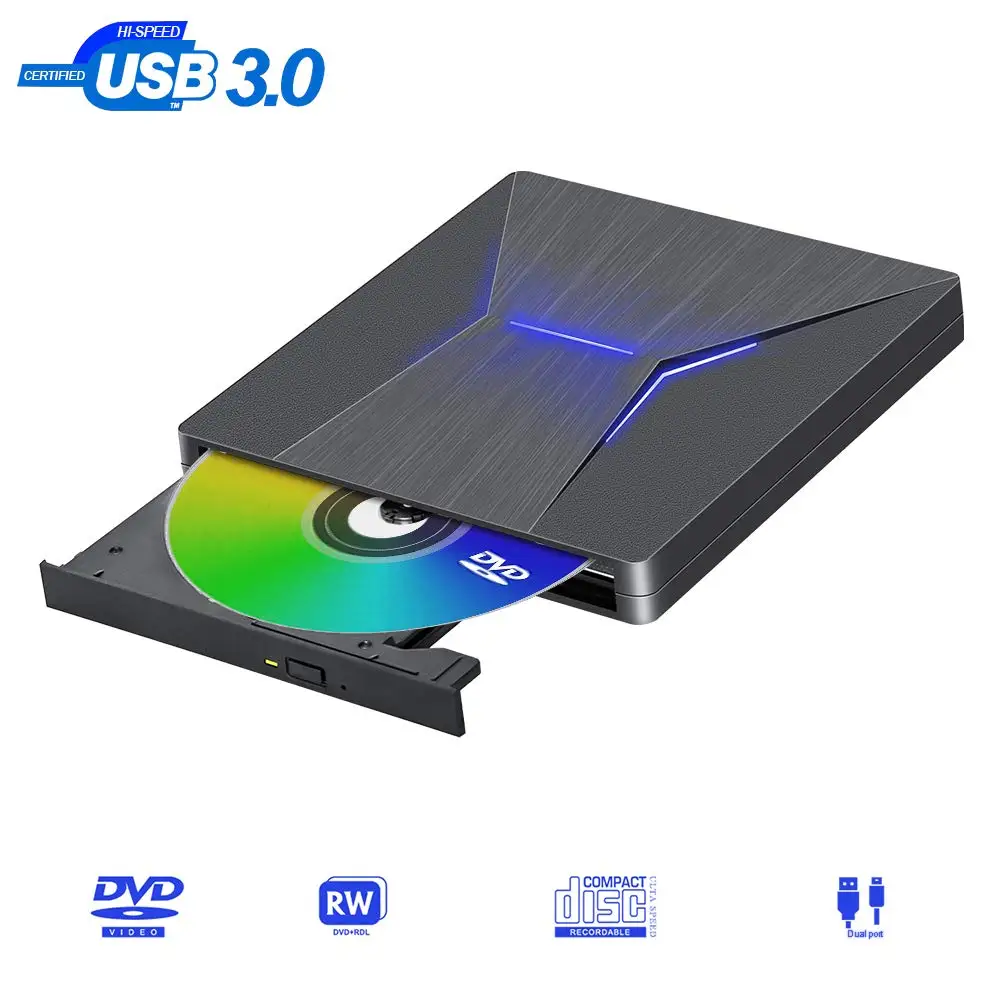 YiYaYo type C USB 3,0 внешний CD Привод DVD RW горелки Писатель Оптический привод CD rom плеер для hp Apple Macbook PC ноутбук Windows - Цвет: Type C dvd drive 67