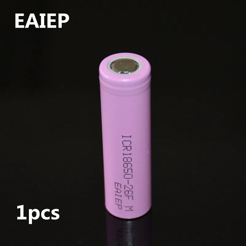 3,7 V 2600mAh 18650 литий-ионный аккумулятор EAIEP для ICR18650-26F ICR18650 26F 2600 mAH батареи - Цвет: 1pcs