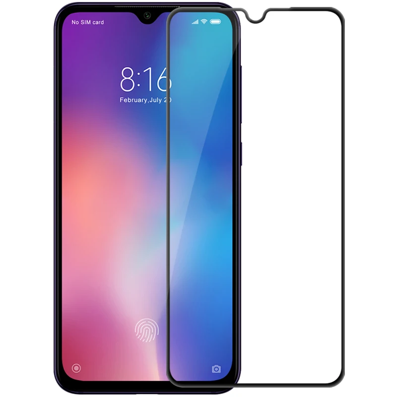 Nillkin CP+ закаленное стекло для Xiaomi Mi9 Lite SE защитный олеофобный полный экран клей - Цвет: Black