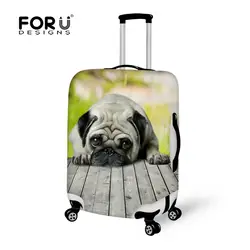 Дорожные багажные Аксессуары для 18-30 дюймов чемодан собака принт защитные эластичные стрейч Чехлы чемодан крышка багажника чехол