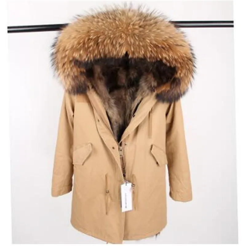 S-7XL зимняя куртка женская из натурального меха енота воротник из меха енота подкладка Водонепроницаемая парка пальто из натурального меха теплая Толстая Уличная