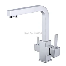 Бренд Современный стиль Victoria смеситель для раковины матовый черный или хром кухонный кран 3 способа три потока Ro фильтр для воды кран