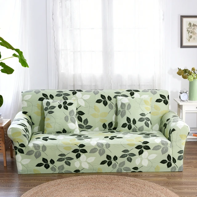 Light Green Leaves Couch Sofa Covers For Living Room Multi Slip Light Green Leaves Couch Sofa Covers For Living Room Multi Slip Corner Slipcovers Universal