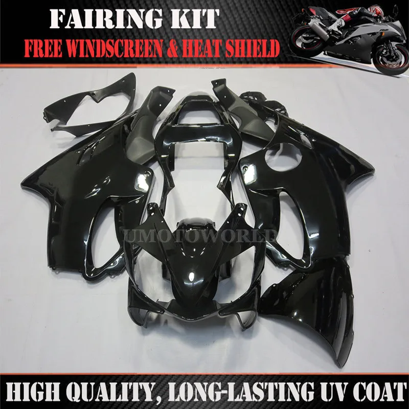 

ZXMT Glossy Black Motorcycle Fairing Injection Fairing Kit For Honda CBR600 F4I 2001 2002 2003 Bodywork UV light curing paint