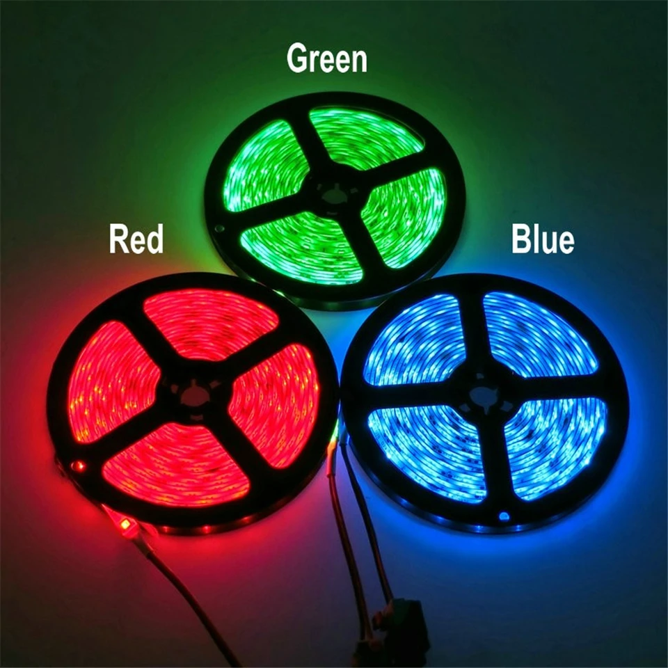 Светодиодный светильник DC 12 В SMD 2835/3528 60 Светодиодный/метр IP65 300 светодиодный 5 м/лот белый/теплый белый/красный/зеленый/синий/RGB гибкий светодиодный светильник