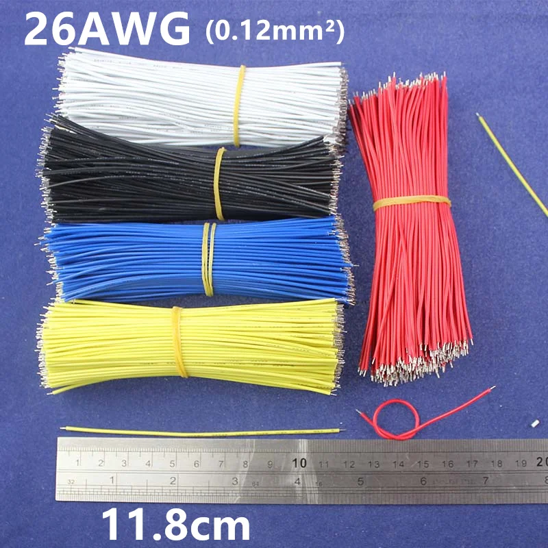 Free Shipping 50pcs pcb solder cable 26AWG 11.8cm Fly jumper wire cable