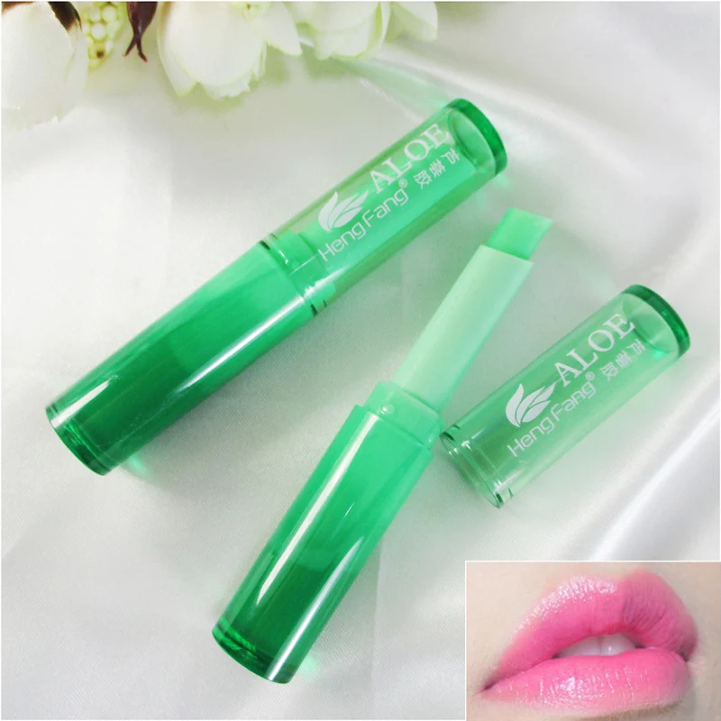

Aloe Lip Balm Matte Lipstick Cosmetics Temperature Change Color Lips Balm Moisturizering Lips Care Korean Cosmetics