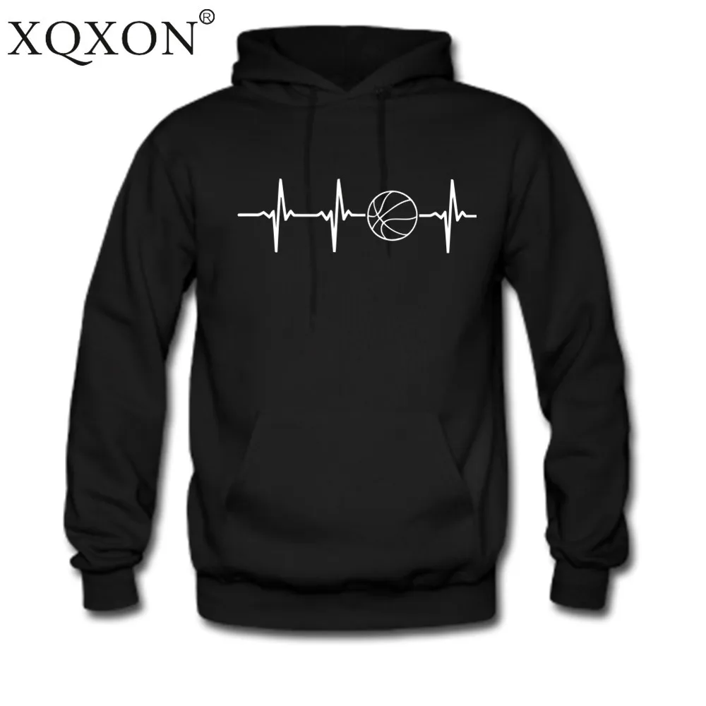 

XQXON hot MY HEART BEATS FOR BASKETBALLer Hooded sweatshirt Thin Pullovers men Hoodies Sweatshirt top man good clothes H72