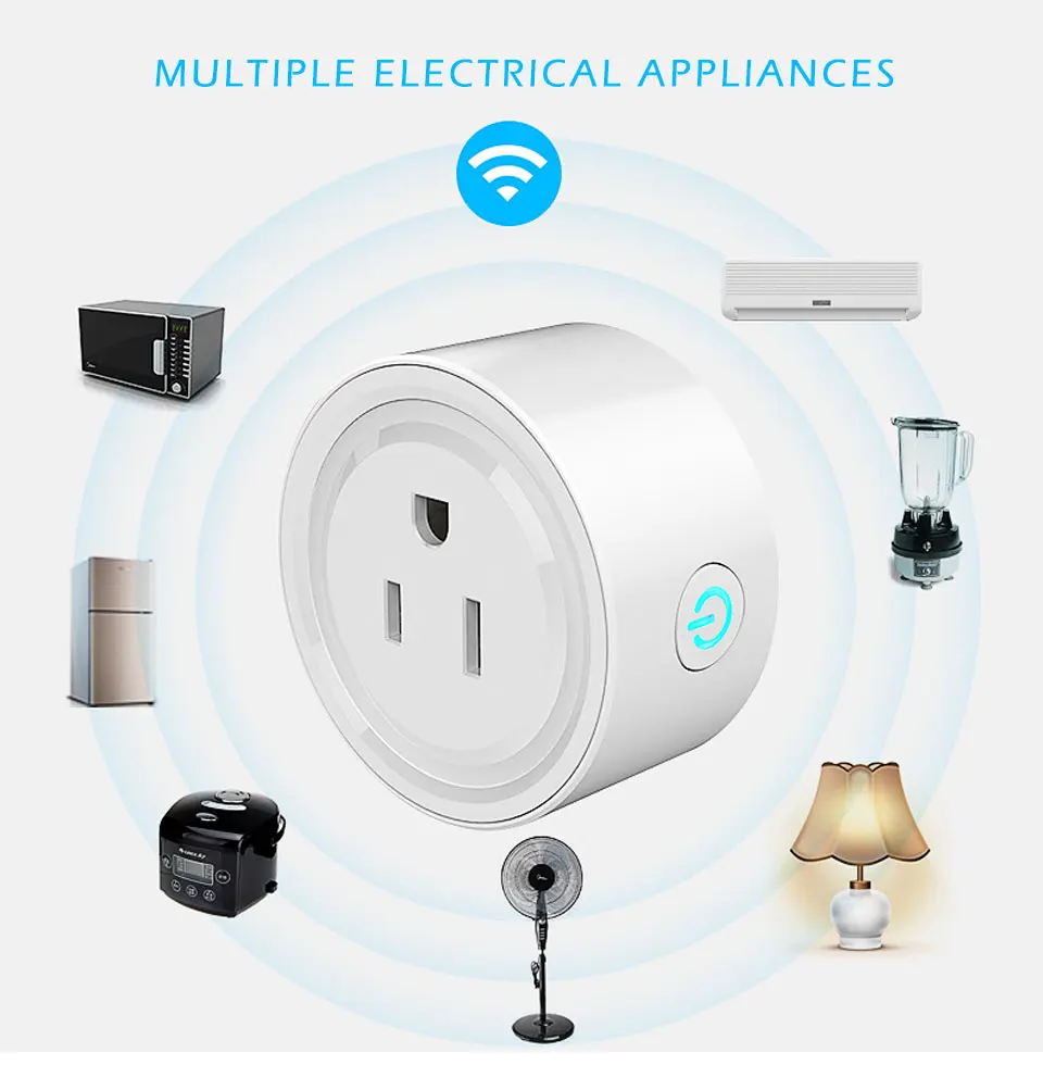 USA Smart Socket Wifi Wireless APP Remote Power Switch Home Power Plug for Amazon Alexa Google Wireless Outlet Voice Intelligent (10)