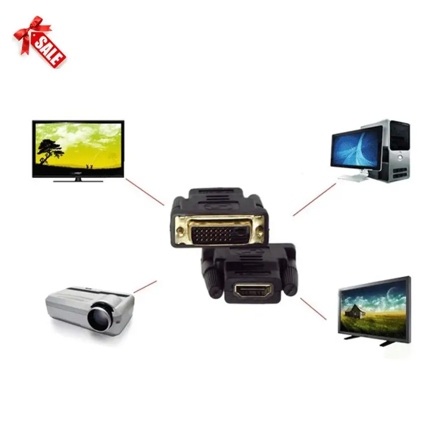 HIPERDEAL DVI D Male (24 + 1 pin) к HDMI Female (19 HD HDTV монитор дисплей адаптер Прямая поставка 1J24|to