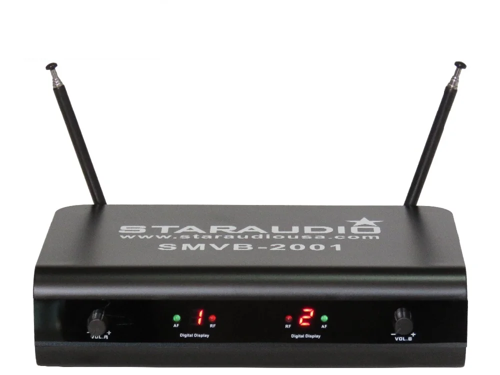 STARAUDIO SMVB-2001A 2CH беспроводной VHF двойной ручной микрофон системы Mic