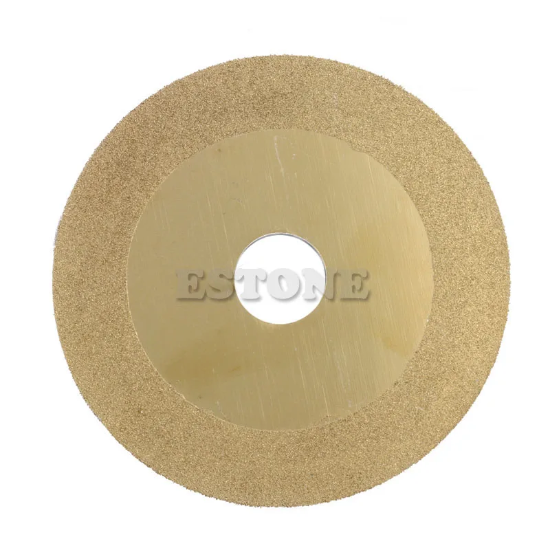 100 мм " Алмазное покрытие режущий диск плоское колесо лезвие шлифовальное стекло камень плитка высокое качество - Цвет: Gold