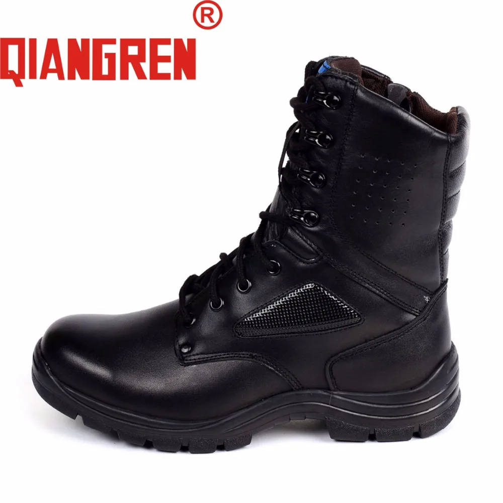 QIANGREN Military Brand Women's Spring Autumn Genuine Leather Rubber