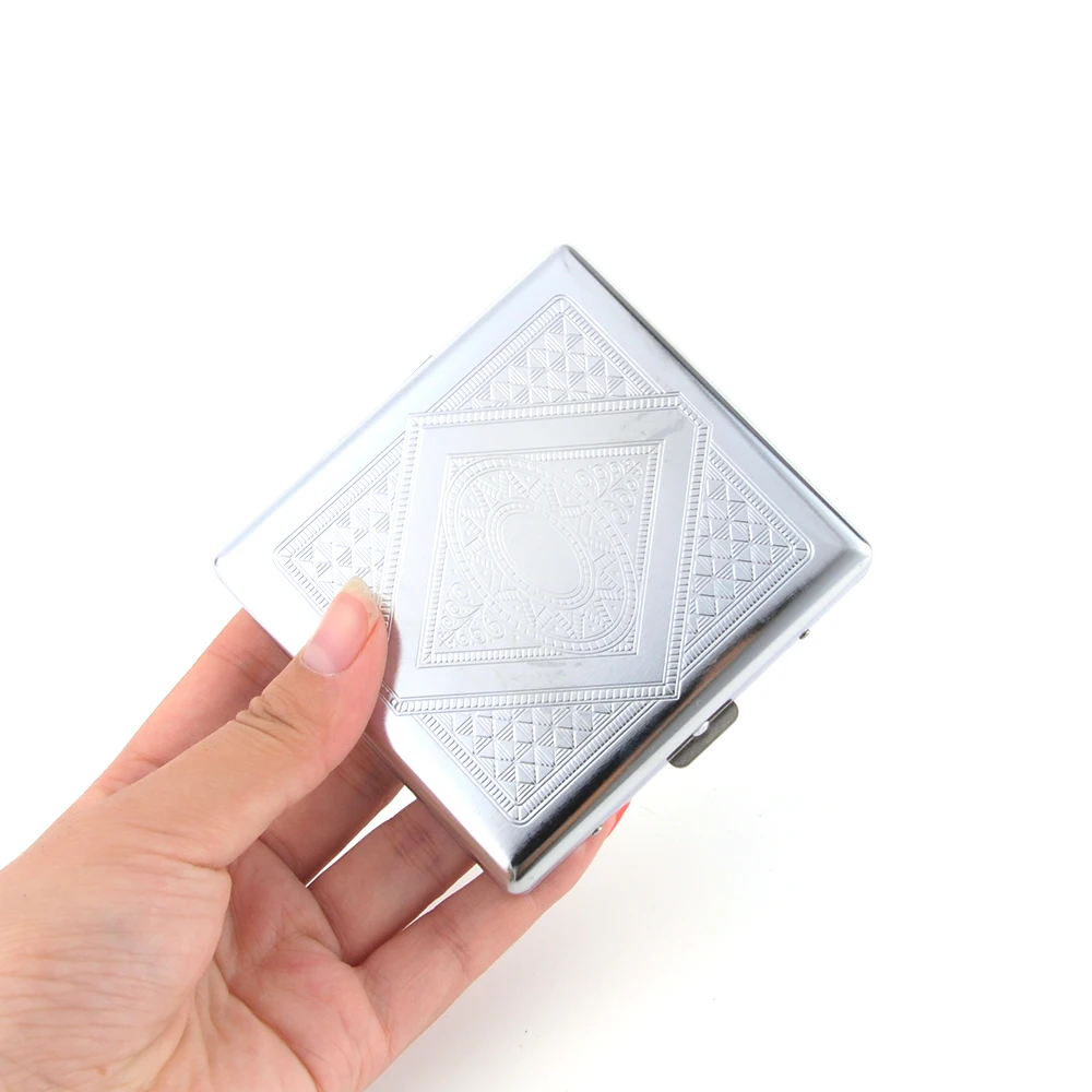 

GERUI Classic Storage 20pcs Cigarette Tube Cigar Box Stainless Steel Cigarette Case Box Holder Container For Smoking Gifts