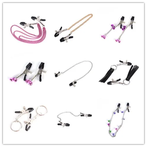 Nipple Clamps With Metal Chain Sex Flirt Nipple Clamps Slave Exotic Accessories Bdsm Milk Clip Breast Clip For Women Couples