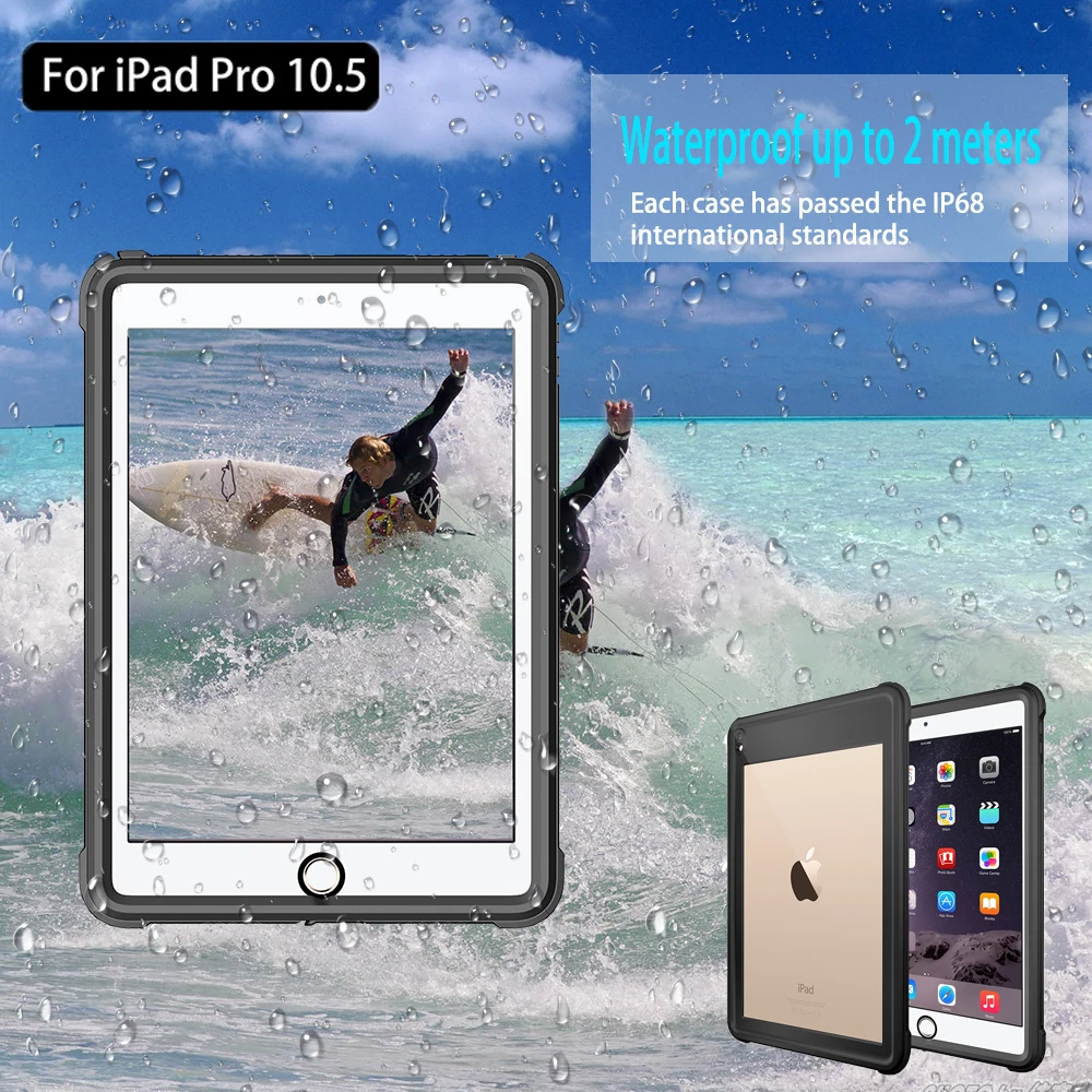 IP68 Waterproof Snowproof Diving Photograph Case For iPad Pro 10.5 inch