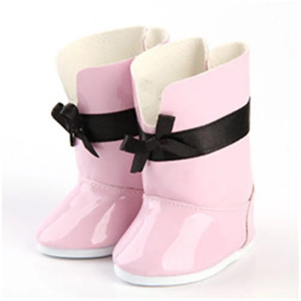 18 Inch Doll Shoes, Pink Boots Fits American Girl Dolls.Best Giftin Dolls Accessories from Toys