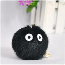 2X аниме Мой сосед Тоторо Мультфильм Susuwatari фарипыль мягкий плюшевый мини рюкзак сумка Рождественская струнная подвеска, брелок кукла