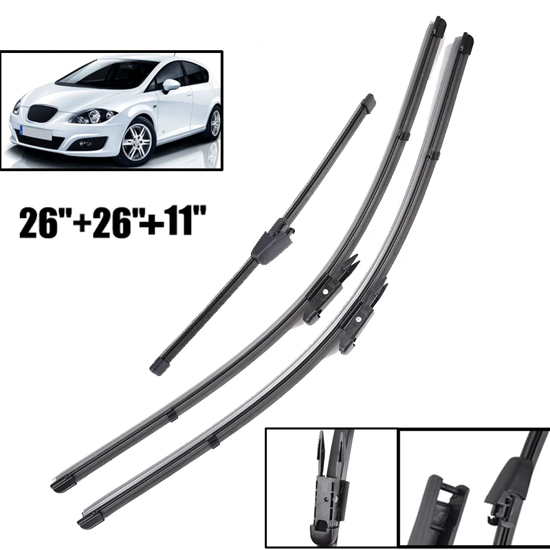 Xukey Windscreen Wiper Blades For SEAT Leon 26"26"11" 2009 2010 2011