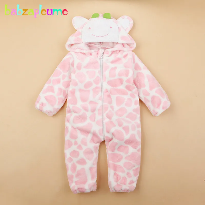 

0-24Months/Autumn Winter Infant Boys Girls Rompers Cartoon Cute Unisex Baby Clothes Flannel Jumpsuit For Newborn Clothing BC1382