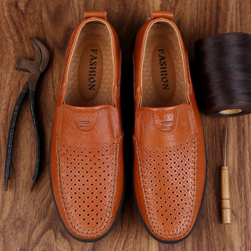 

winter shoes men waterproof Casual Leather Slip-on Fashion breathable Comfortable Men Shoe italian design Sapato Masculino 46