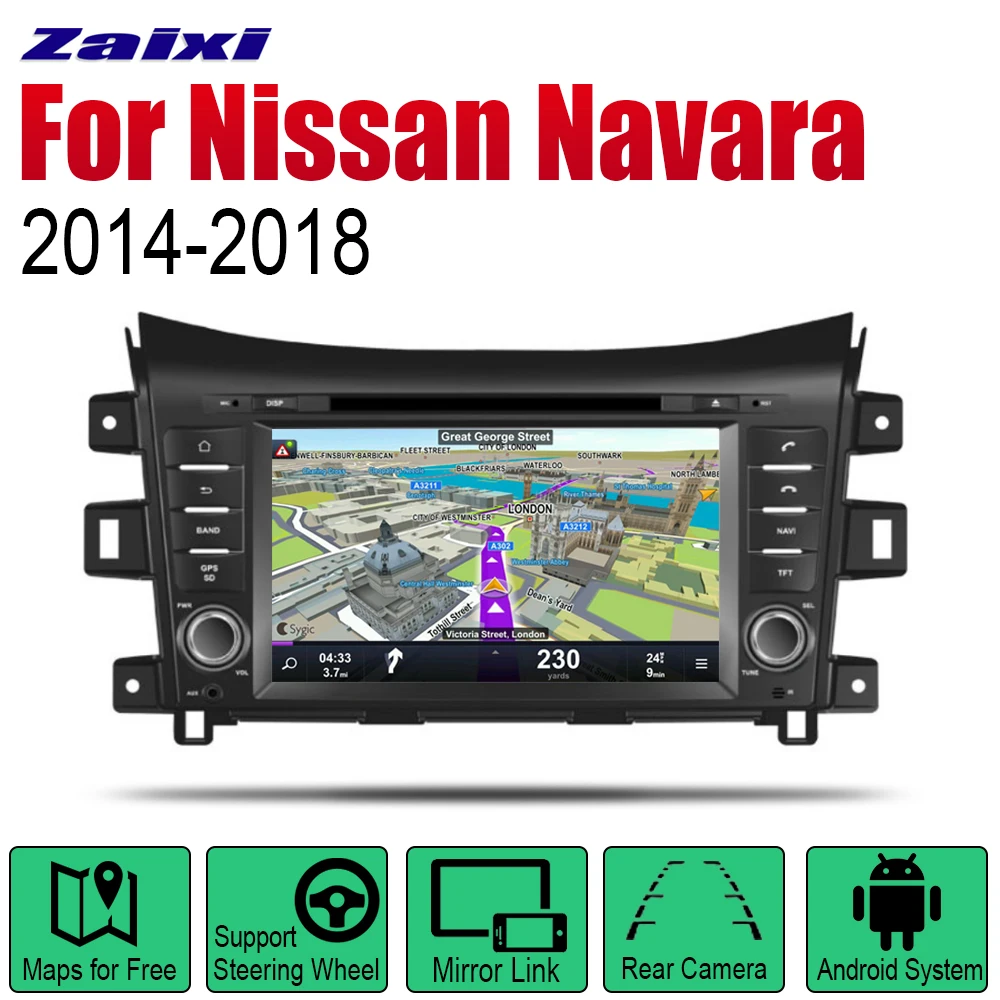 ZaiXi автомобильный dvd-плеер gps навигация для Nissan Navara D23/NP300 Navara~ автомобильное мультимедиа андроид экран системы радио