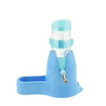 Новейший Pet Кормление открытый дизайн бутылки воды питьевой пластик с пищевой контейнер товары для животных