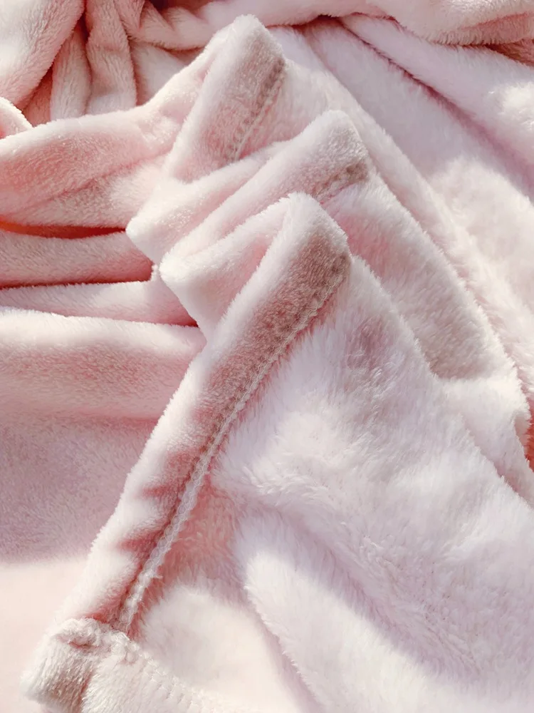 Милое розовое удобное одеяло, толстовка, зимнее теплое Флисовое одеяло с капюшоном и заячьими ушками для взрослых и детей, одежда для сна, большое одеяло для кровати s
