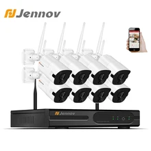 Jennov 2MP 8CH Беспроводная CCTV Outdor камера домашняя система безопасности комплект NVR Wifi Видеонаблюдение IP 66 водонепроницаемый набор камер s
