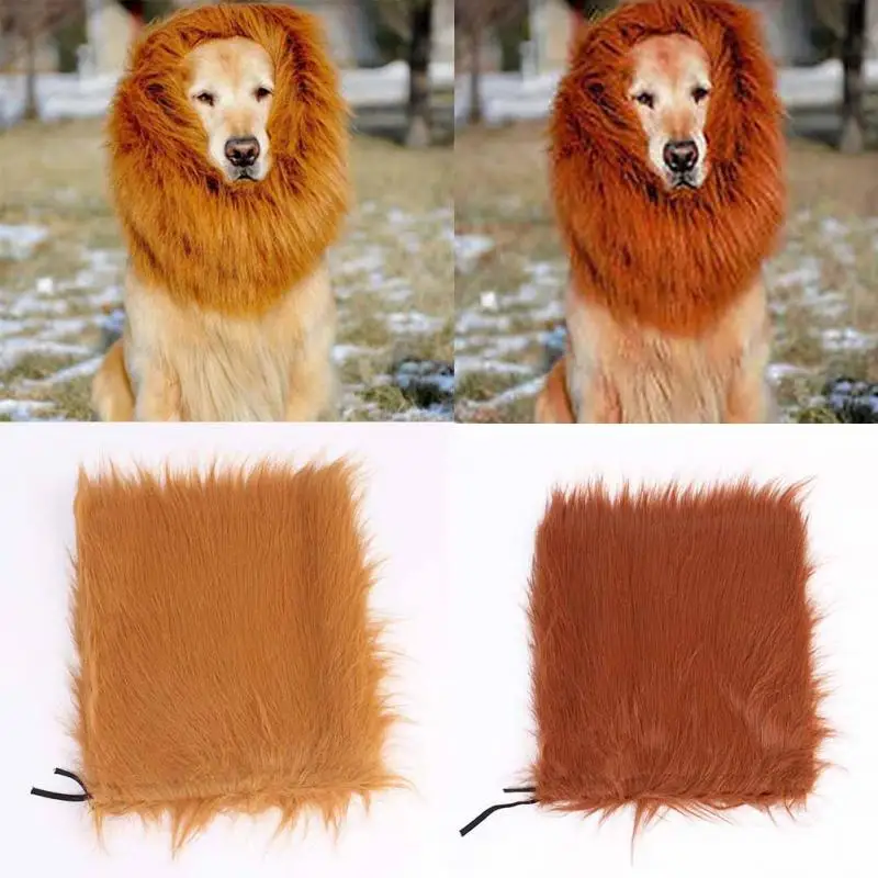 Download Pet Costume Lion Mane Wig For Dog Halloween Festival Fancy Dress Up 2 Colors l5-in Dog ...