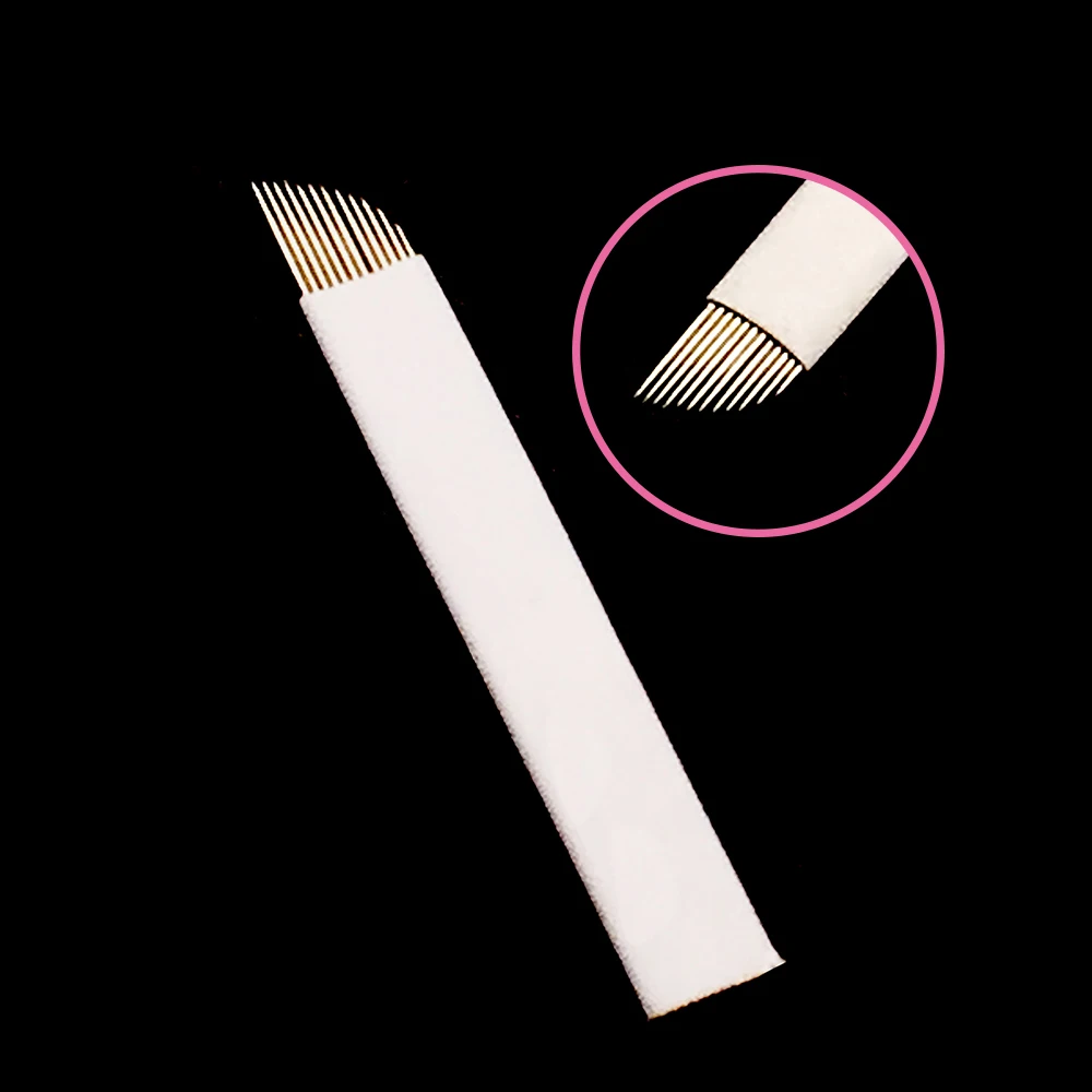 

12 Flex Lamina Tebori Microblading Needles Pernement Makeup Tattoo Needle Blade for Manual Pen Agulhas Para Eyebrow 500pcs