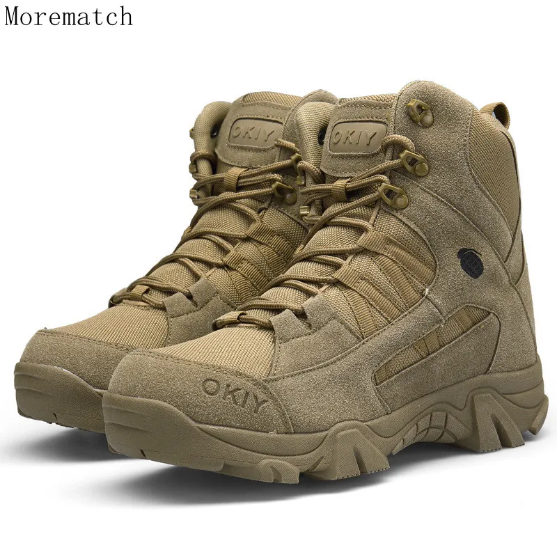 

Military Tactical Mens Boots Special Force Leather Waterproof Desert Combat Ankle Boot Army Work Shoes Plus Size 39-46