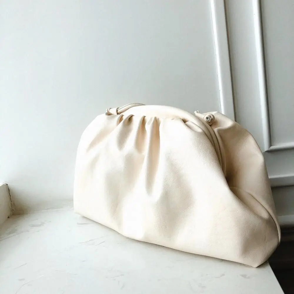 Роскошная Кожаная Сумка-конверт из искусственной кожи, женские сумки, дизайнерские объемные сумки с округлой формой и клатчи - Цвет: 1