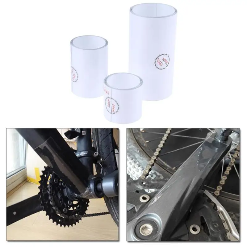 

3 Roll/Set Bicycle Protective Film Waterproof Polyurethane Polymer Anti-Scratch Clear MTB Road Bike Frame Protective Sticker
