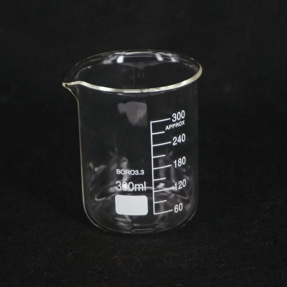 

300ML Low Form Beaker Chemistry Lab G3.3 Borosilicate Glass Heavy Wall