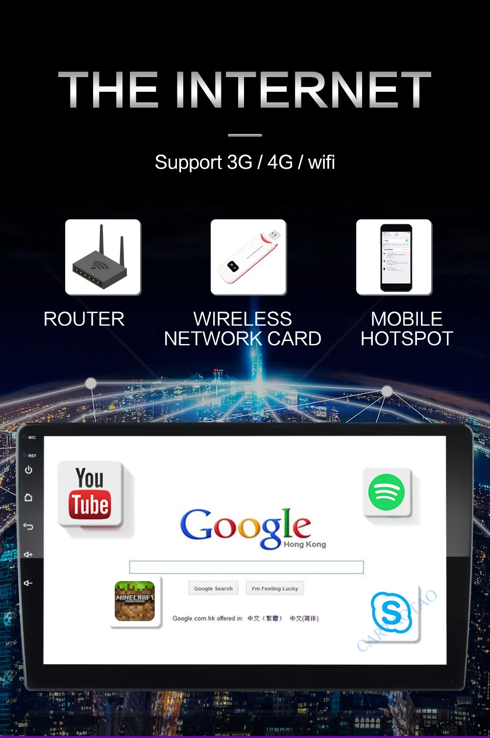 2 din Android 8,1 стерео Автомагнитола " 10,1" универсальный хост автомобильный Радио навигатор gps для Kia LADA Toyota Nissan видео плеер