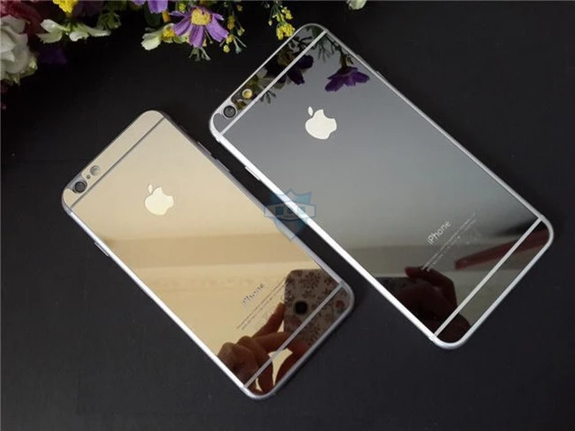 For iphone 6s plus metallic Front+Back gold colour Mirror