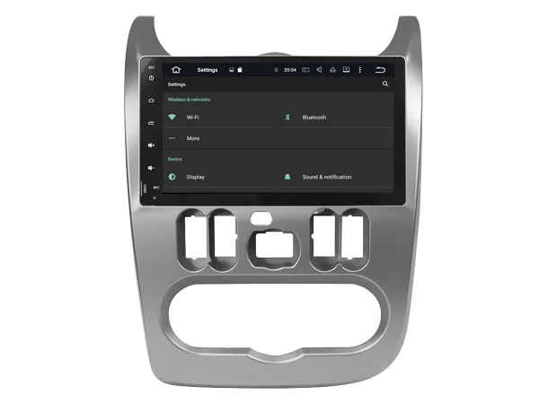 Best ELANMEY advanced gps navigation For Renault Duster Dacia Logan Silver color android 9.0 CAR multimedia radio stereo bluetooth 1