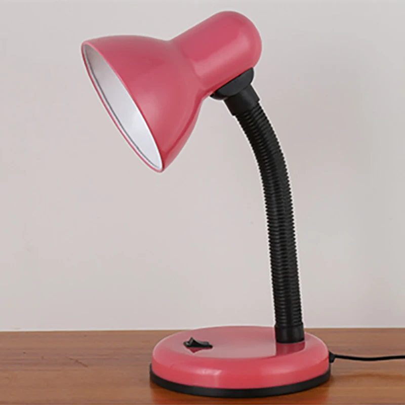 Простые Красочные настольные лампы E27 Светодиодный Современные настольные лампы с выключателем для гостиной, кабинета, офиса, чтения, Ночной светильник, для спальни, библиотеки